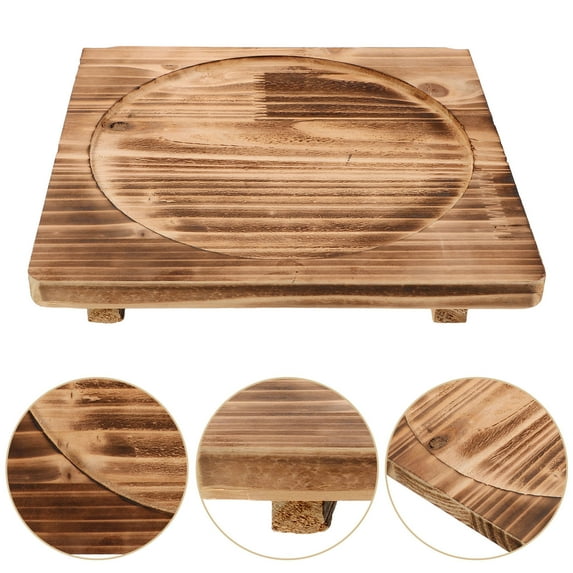 IDEANATEGRATE Anti Scalding Stone Bowl Mat Wood 1Pcs