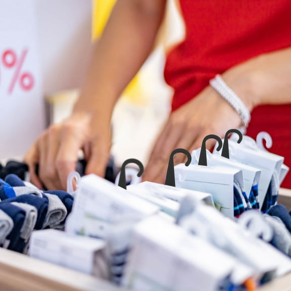 IDEANATEGRATE 500Pack Hanging Code Display Rack Hook J-Shaped for Retail Display and Organization