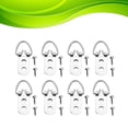 thumbnail image 1 of IDEANATEGRATE 50Pcs Picture Frame Wall Hooks Metal D Rings for Hobbyists 11.8x0.63x0.2in, 1 of 8