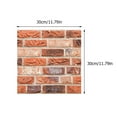 thumbnail image 1 of IDEANATEGRATE 5Pcs 3D Brick Pattern Wall Sticker Removable Brick Wallpaper For Living Room Simple Style, 1 of 8