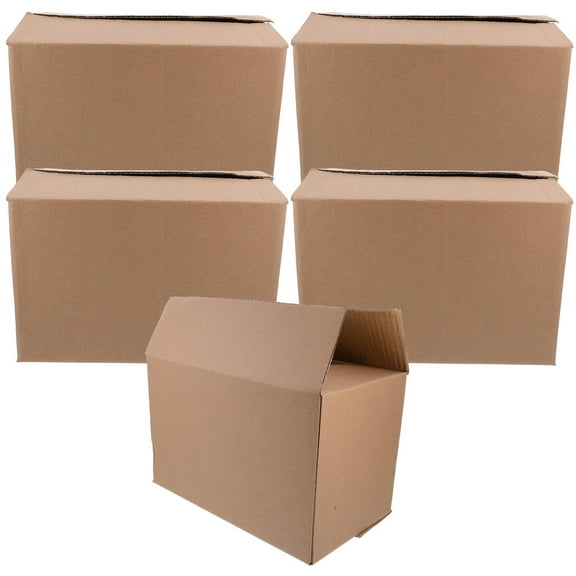 IDEANATEGRATE 5Pcs Cardboard Storage Box for Packaging Boxes 11.4X7.5X6.7in
