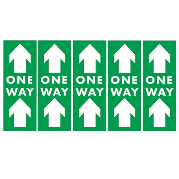 IDEANATEGRATE 5Pcs Floor Decals Arrows in Green for in Church Schools