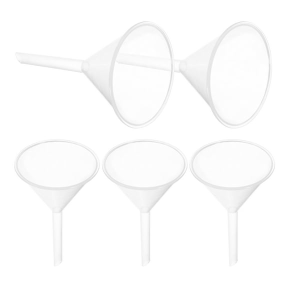 IDEANATEGRATE 5Pcs Kitchen Thin Long Neck Funnel for Cooking and Science Experiments