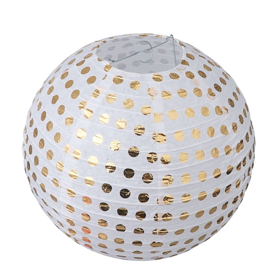 IDEANATEGRATE 5Pcs Round Decorative Paper Lanterns for Lantern Festival and Home Decorations