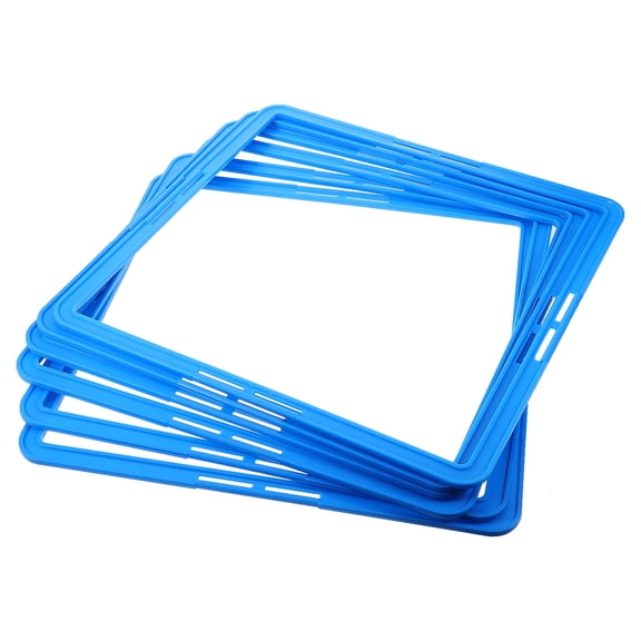 IDEANATEGRATE 6Pcs Blue PP Agility Training Rings for and Players 16.85X16.85X0.27in