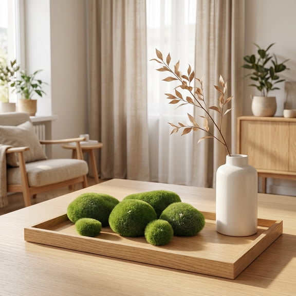 IDEANATEGRATE Fake Moss Stones Artificial Moss Stone Rocks Green Foam 6Pcs