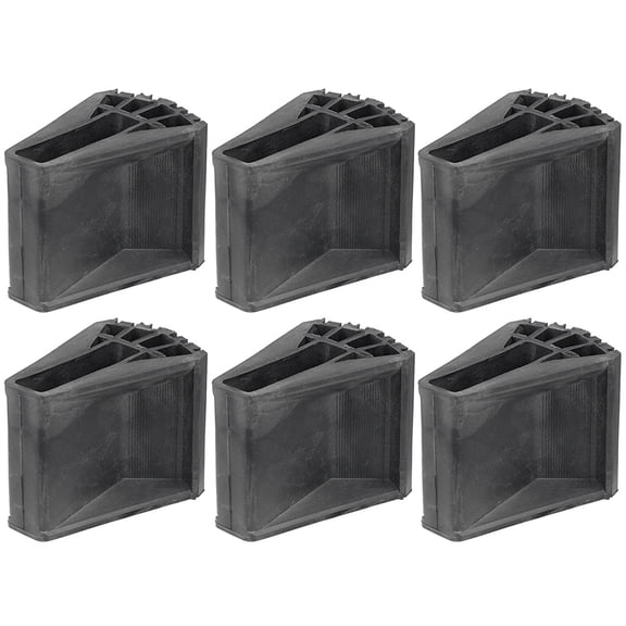IDEANATEGRATE 6Pcs Ladder Replacement Feet in Black Rubber for Enhanced Stability and Safety
