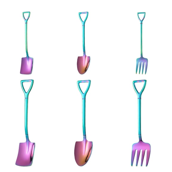 IDEANATEGRATE 6Pcs Small Appetizer Spoons Stainless Steel for Home Use and Bar