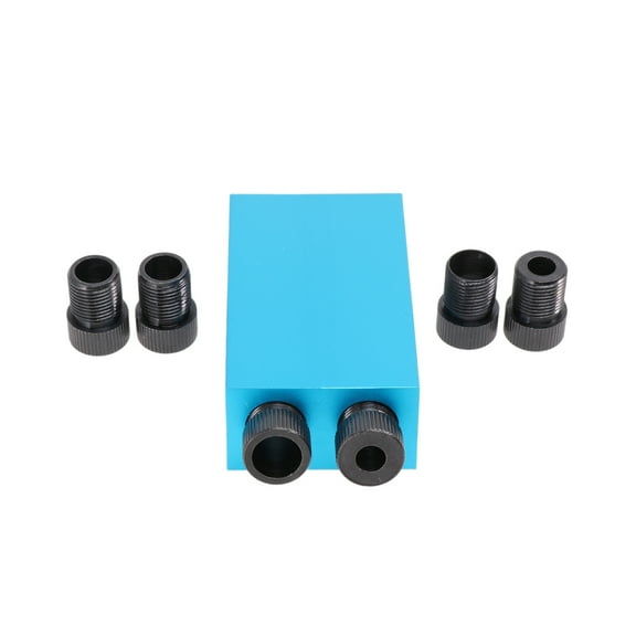 IDEANATEGRATE 7Pieces Straight Hole Drilling Positioner Multi Color Aluminum Alloy For Woodworkers Professional Use