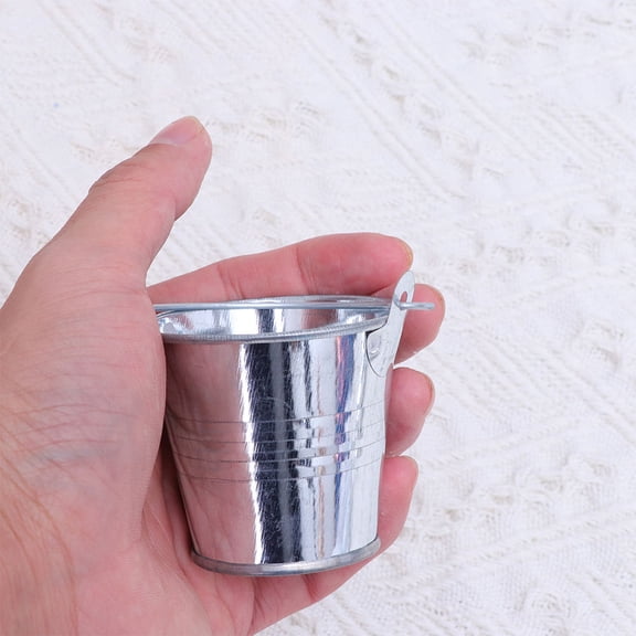 IDEANATEGRATE 8Pcs Creative Iron Flowerpot Chic and Fresh Style for Flower Garden Nursery