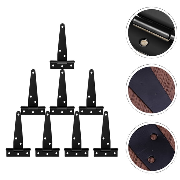 IDEANATEGRATE 8Pcs Smooth Surface Hinges Zinc Alloy for Furniture Accessory 3.93x2.55x0.20In