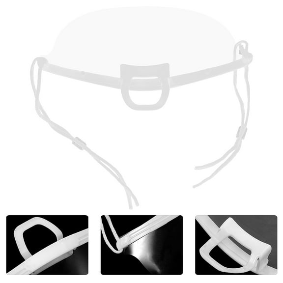 IDEANATEGRATE 8Pcs Transparent Mask Safety Mask for Food Serving 5.50X3.93X1.77IN