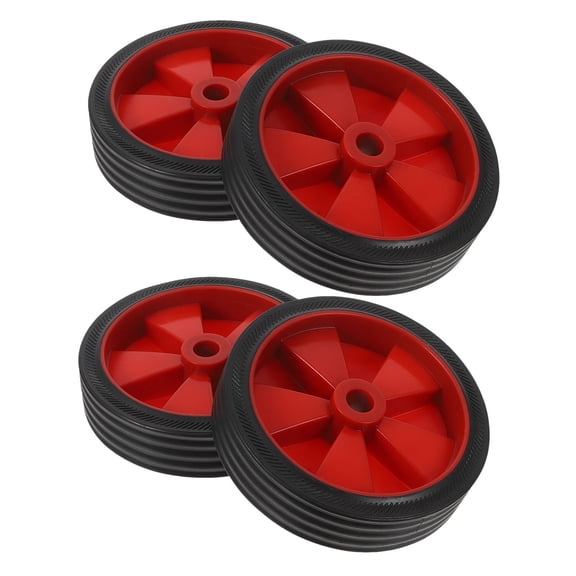 IDEANATEGRATE Air Compressor Caster Wheels Red Plastic Heavy-Duty No Noise for Small Compressors 4Pcs
