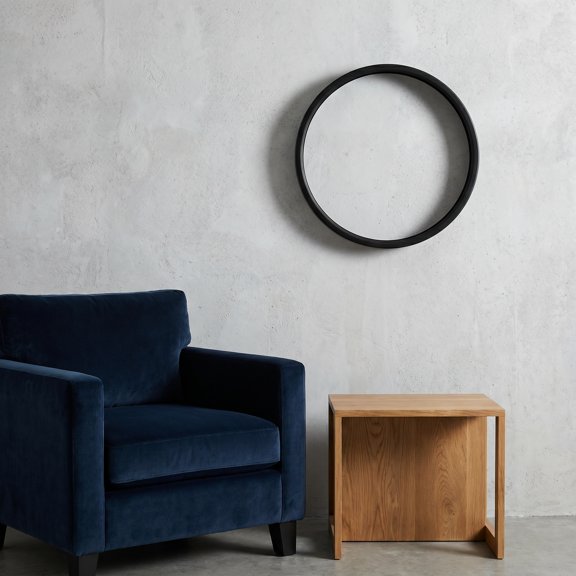 IDEANATEGRATE Black Metal Clock Bezel Slim Frame for Quartz Movement Modern Minimalist Wall Clock Replacement