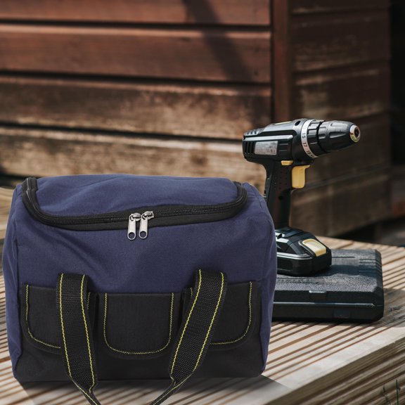 IDEANATEGRATE Blue Tool Case for Professionals with Multiple Pockets 1Pack 11.79X7.47X6.68in