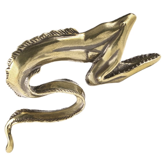 IDEANATEGRATE Brass Craft Sea Snake Decor Miniature Figurine 1Set Ideal for Homeowners Office Workers present