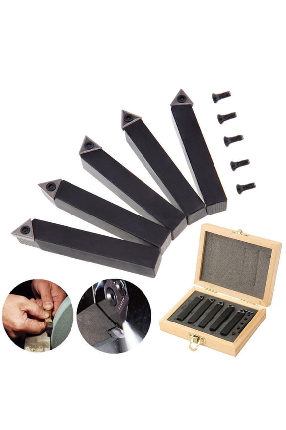 Carbide Cnc Tool Holder 5Pcs for Turning and Chamfering with Tungsten Carbide Steel