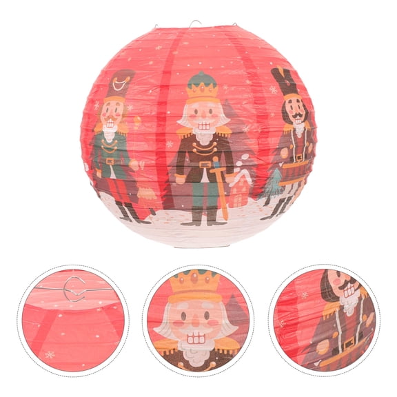 IDEANATEGRATE Christmas Theme Red Paper Lantern for Friends Gatherings and Holiday Decor