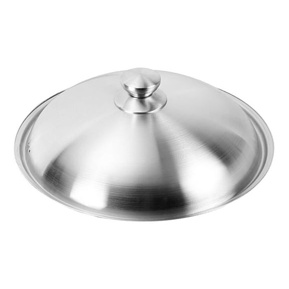 IDEANATEGRATE Circular Stainless Steel Lid for Pans Spill Stopper Pot Cover 1Pcs 12 Inch