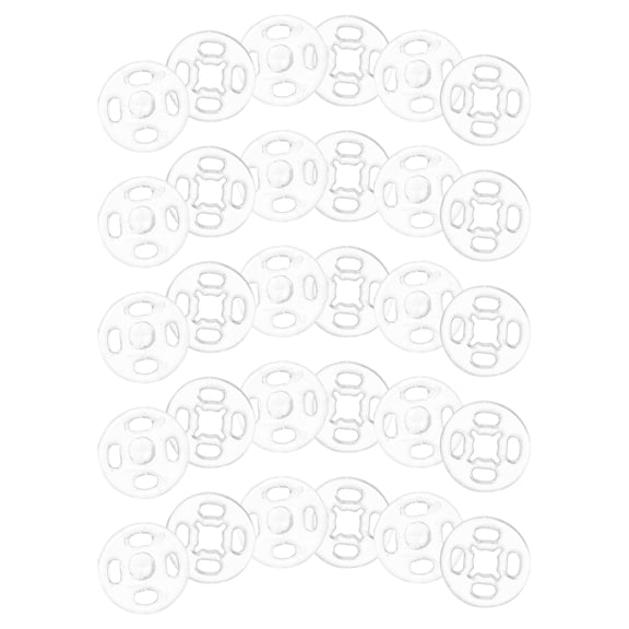 IDEANATEGRATE Clothing Button Replacement 30Pcs Concealed Fasteners Plastic Snap for Clothing Infants Women
