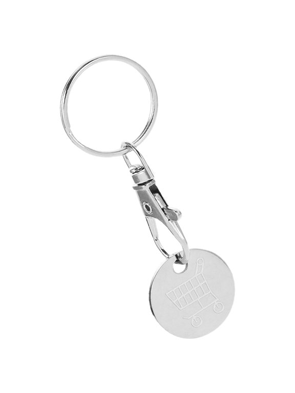 Aluminum Alloy Shopping Cart Keychain Portable Token Holder for Groceries