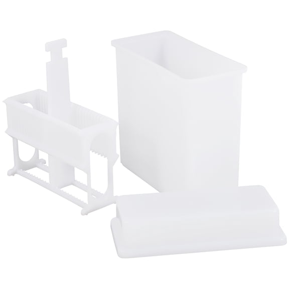 IDEANATEGRATE Coplin Staining Jar Set White Plastic for Laboratory Use 1Set