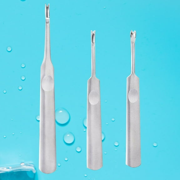 IDEANATEGRATE DIY Enthusiasts 3Pcs Leatherworking Tools U Shaped for Leather Crafting Silver