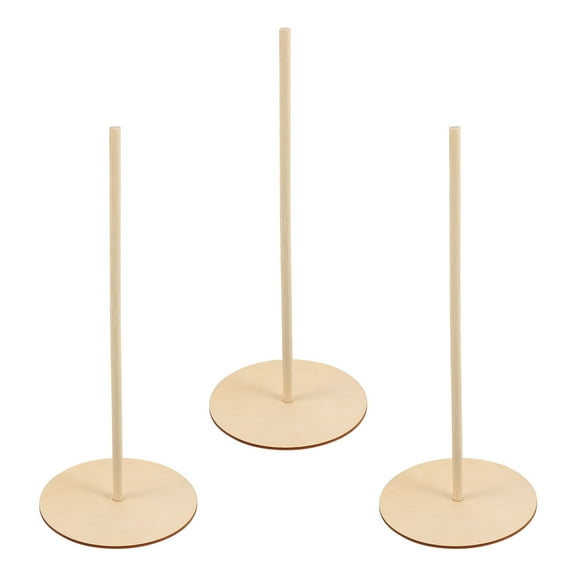 IDEANATEGRATE Donut Bar Holder 3Pcs Wood For Donut Stacker Donuts Party Decorations