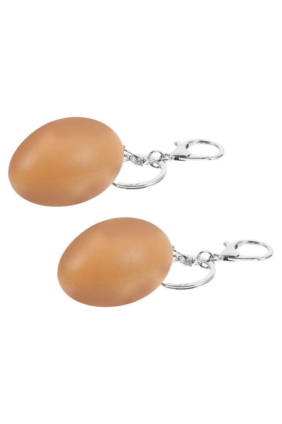 Easter Egg Keychain 2Pcs Egg Shaped PVC for Festive Decorations and Personality Showcase