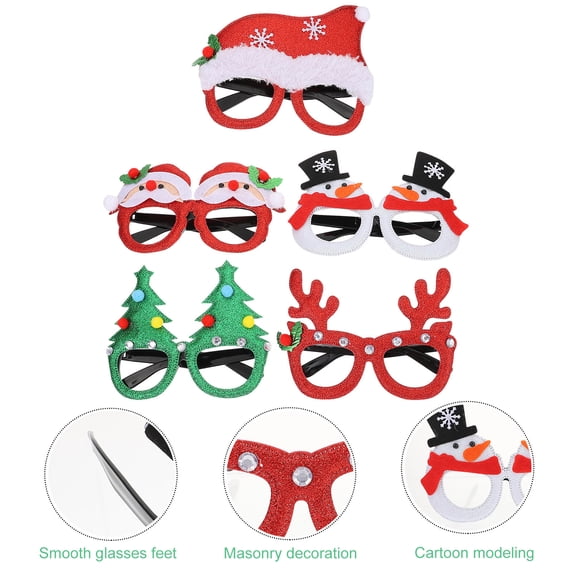 IDEANATEGRATE Glasses Props Novel Design Creative For Boys Girls Costumes Carnival Masquerade Performance Party 5Pairs