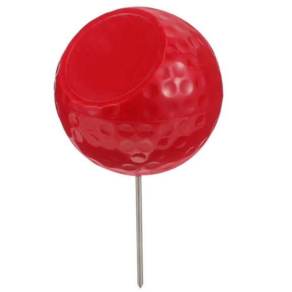 IDEANATEGRATE Golf Supplies 1Pack ABS Metal Tee Markers Red For Golf Course 25.0x12.0x12.0in
