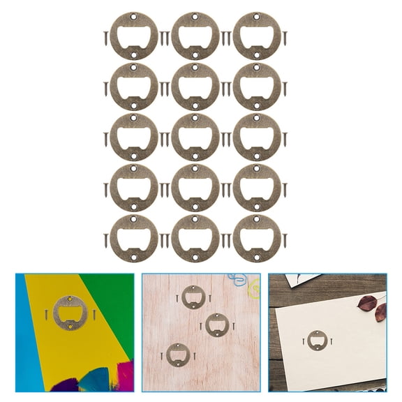 IDEANATEGRATE Iron Bottle Openers 15Pcs for Beverage Caps Home Kitchen Gadgets Accessories