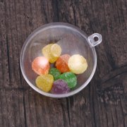 IDEANATEGRATE Jumbo Fillable Plastic Balls 10Pcs Clear For Diy Crafting And Decor