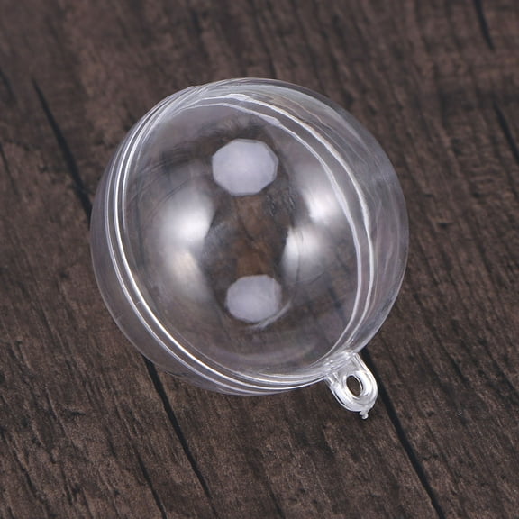 IDEANATEGRATE Jumbo Fillable Plastic Balls 10Pcs Clear For Diy Crafting And Decor