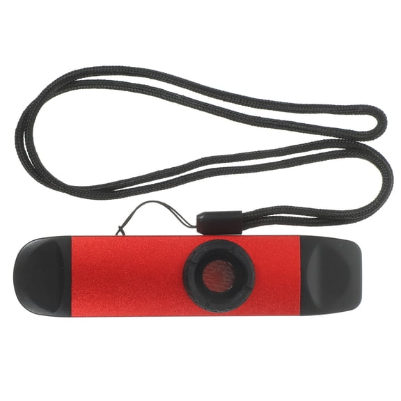 IDEANATEGRATE Kazoo Guitar Partner 1Pcs Red ABS Portable Musical Instrument for Travel and Performance 12x3cm