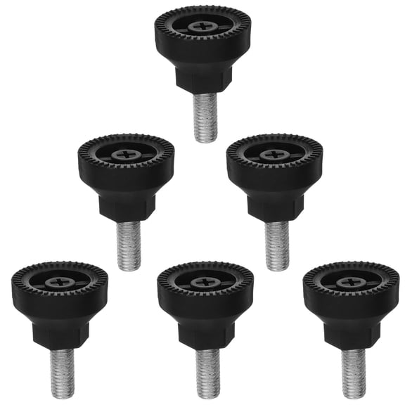 IDEANATEGRATE Laboratory Lifting Stand Levelers 6Pcs Black Heavy Duty Table Leg Levelers For Researchers