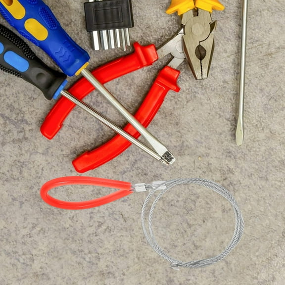 IDEANATEGRATE Lifting Machine Safety Rope 1Set Steel Wire Rope with Cable Loop for Garage Use and Maintenance Tasks