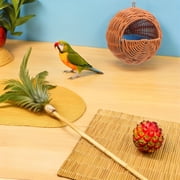 IDEANATEGRATE Hanging Parrot Nest, Light Brown Plastic, Warm and Secure, Perfect for Small Bird Cages