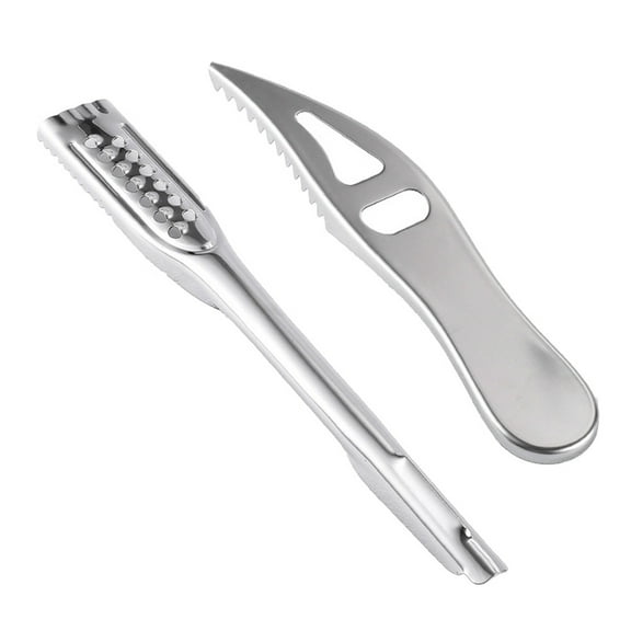 IDEANATEGRATE Manual 2Pcs Stainless Steel Tool For Kitchen Use In Cooking And Seafood Cleaning