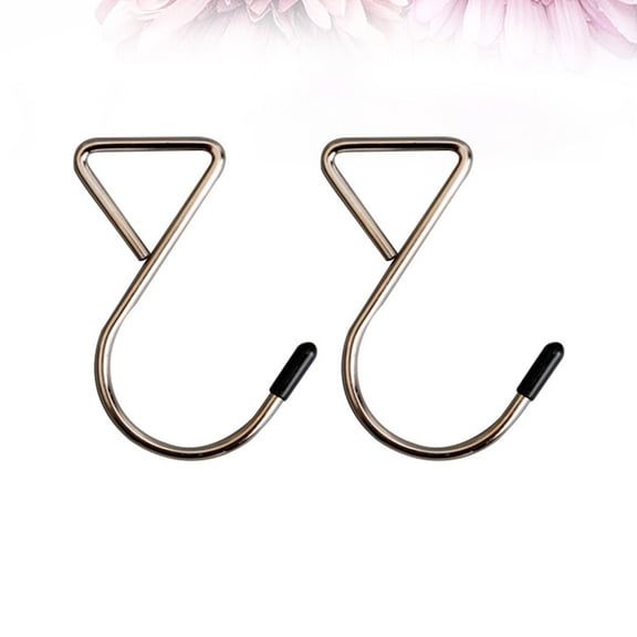 IDEANATEGRATE Metal Handbag Holder 10Pcs Triangle Hooks For Purse Storage Silver