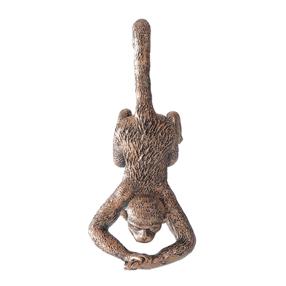 IDEANATEGRATE Monkey Decor 1Pcs Resin Figurine Garden Animal Ornaments Artistic Design Homeowners 5.1x2.3x2.0in