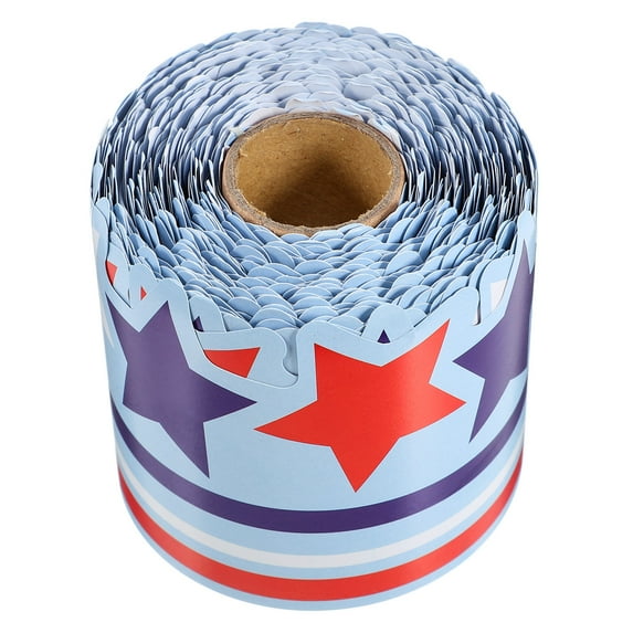 IDEANATEGRATE Multi Color Independence Day Bulletin Board Borders 1 Roll 78.7x2.8in for Celebrations