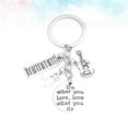 thumbnail image 1 of IDEANATEGRATE Music Themed Guitar Keychain Charm 1Pc Silver for Coworkers and Teachers, 1 of 8