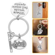 IDEANATEGRATE Music Themed Key Chain Metal Keyring With Lifelike Shape For present Giving 1Set