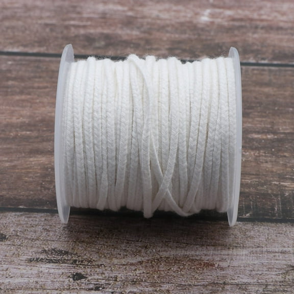 IDEANATEGRATE Natural Braided Wicks 1 Roll 30m Cotton Wicks for Diy Candle Making Material