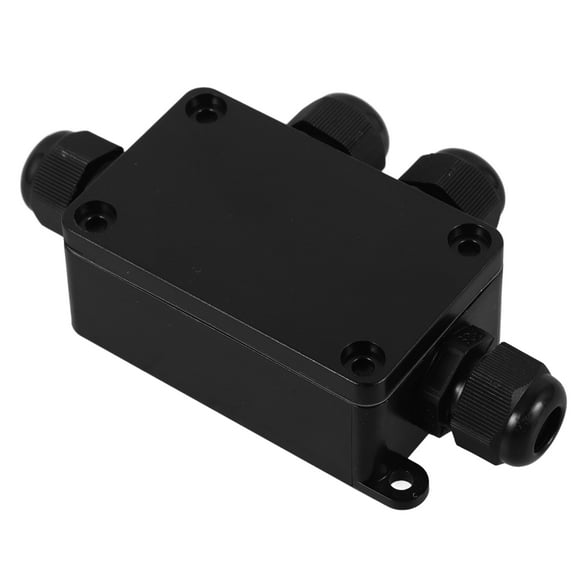 IDEANATEGRATE Outdoor Weatherproof Extension Cord Box 1Set Black Enclosure for Electrical Line Protection