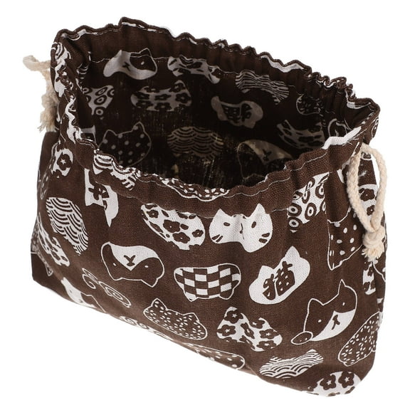 IDEANATEGRATE Portable Insulated Travel Lunch Bag 1Pcs Coffee Color Bento Pouch for Work and Study Multi Purpose Use