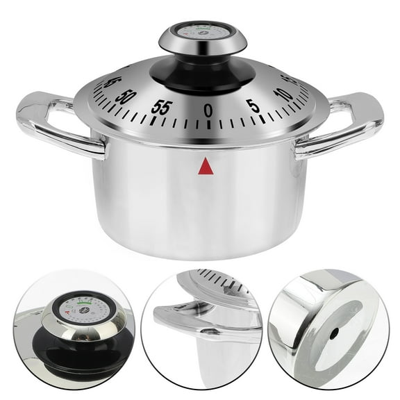 IDEANATEGRATE Pot Shape Mechanical Timer 1Set for Time Control present .9x2.8in Families Friends Kitchen Use