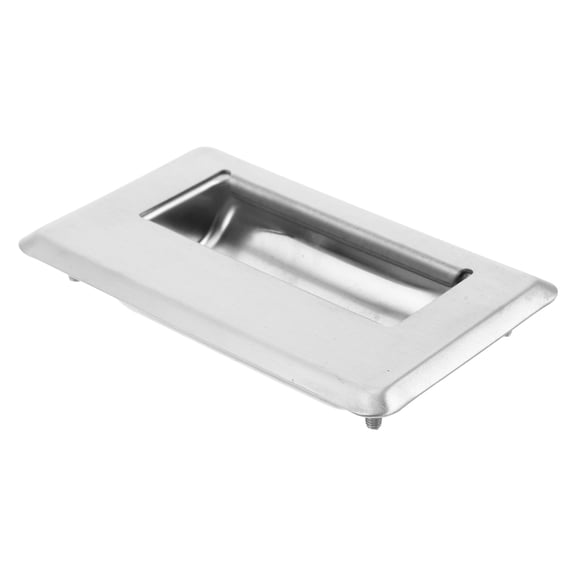 IDEANATEGRATE Recessed Door Pull, Stainless Steel Plated Flush Handle for RV Cabinet Door, Low Profile Heavy Duty