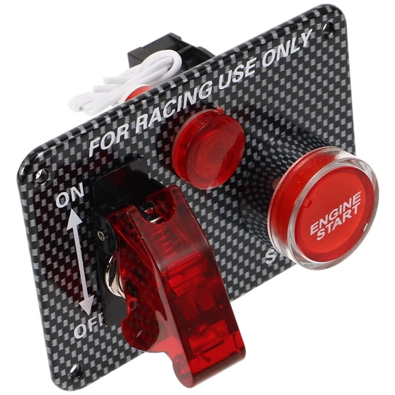 IDEANATEGRATE Replacement Ignition Car Ignition Switch 1 Set Black Aluminum Alloy for Racing Style Projects